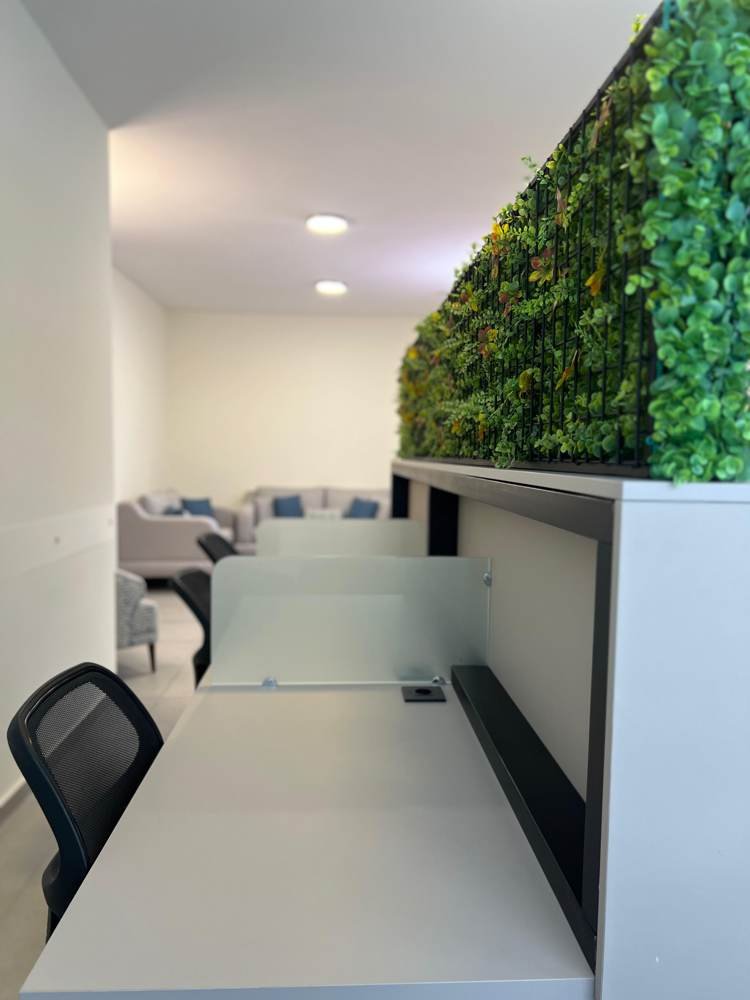 Desks leading to the lounge